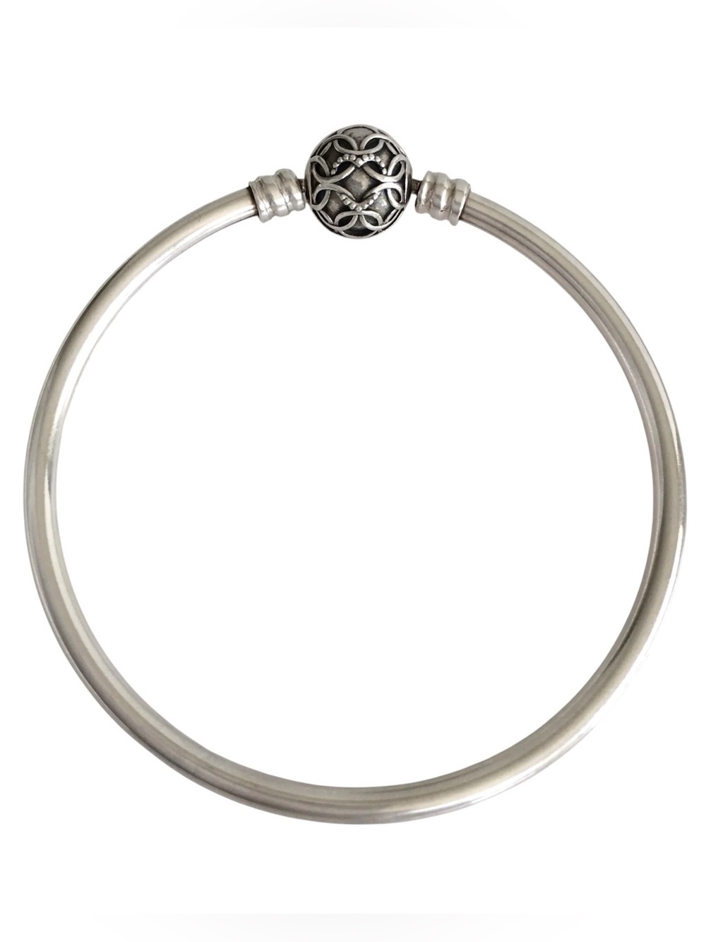 Pandora Bangle Patterns of Love Bracelet with Sterling Silver Ball Clasp